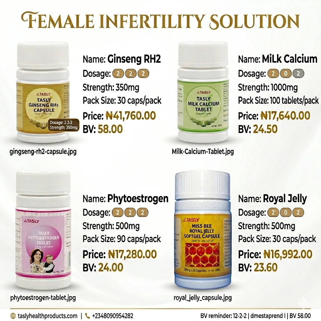 TASLY Female Infertility Solution products